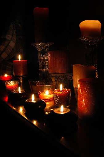 assorted Candles in the dark
