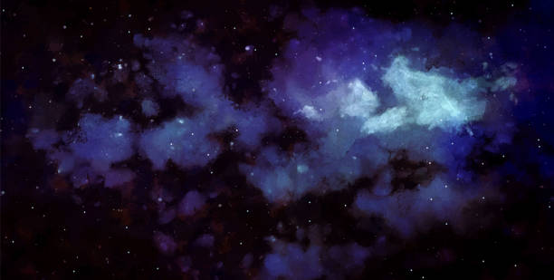 istock Vector cosmic illustration. Beautiful colorful space background. Watercolor Cosmos 1402584224