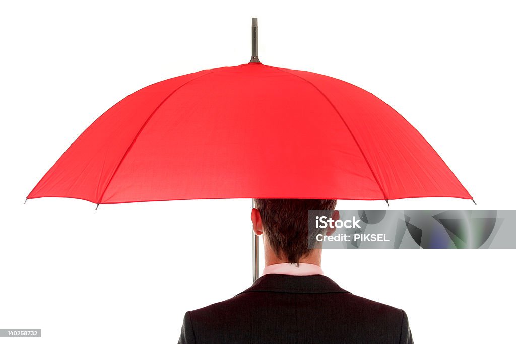 Homme d'affaires tenant un parapluie - Photo de Adulte libre de droits