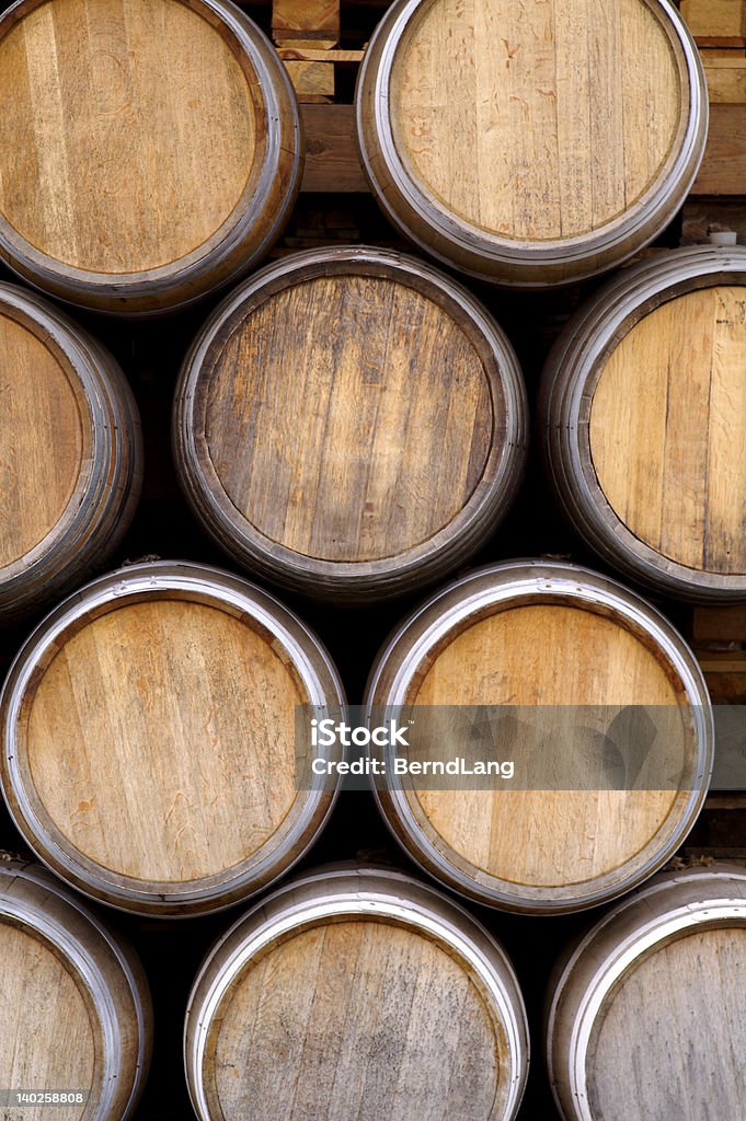 barrel a group of stack barrels Wine Cask Stock Photo