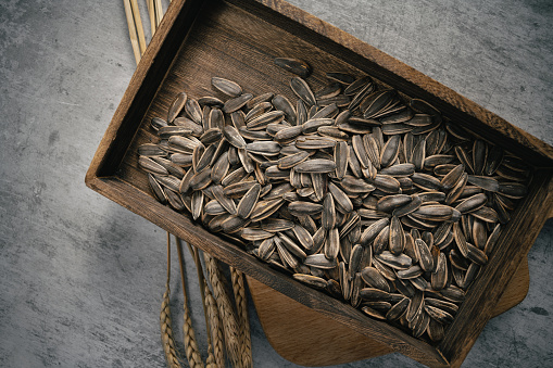 Sunflower seeds in the sun