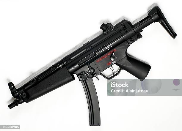 Mp5 Rifle On White Background 2 Stock Photo - Download Image Now - Airsoft Gun, Photography, Aggression