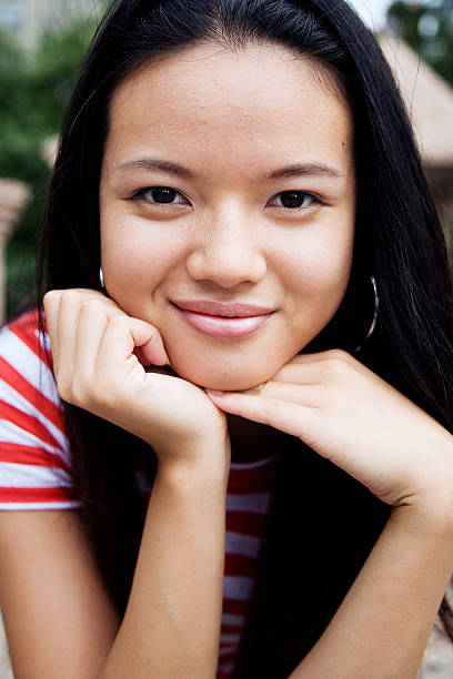 Portait of a Young Asian Student stock photo