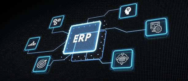 istock Business, Technology, Internet and network concept. Enterprise resource planning ERP concept. 3d illustration 1402590298