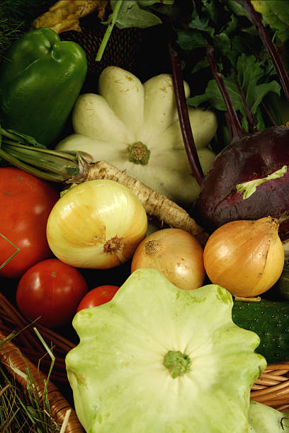 Autumn vegetables composition stock photo