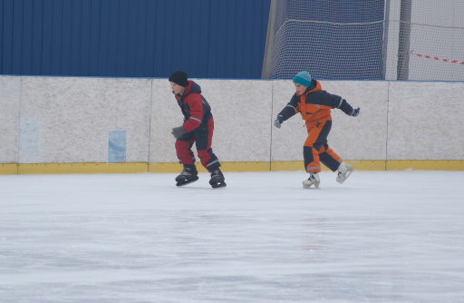 Young boys on ice