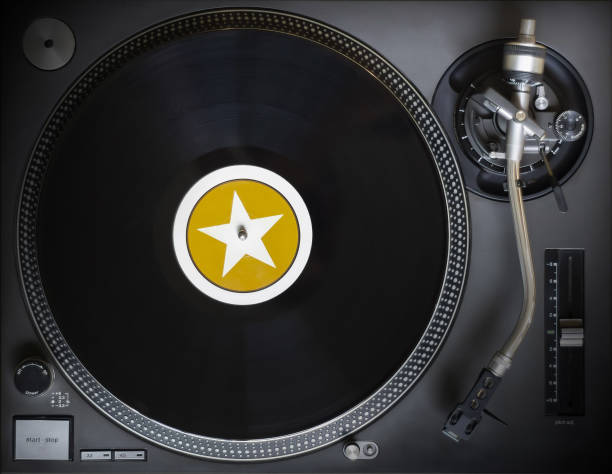 istock Turntable with vinyl record. DJ equipment 1402595492