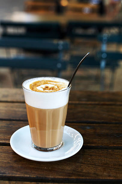 Cafe Latte in Copenhagen stock photo
