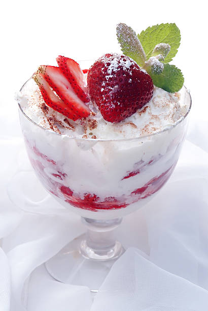 istock Strawberry dessert with wipped cream 140260265
