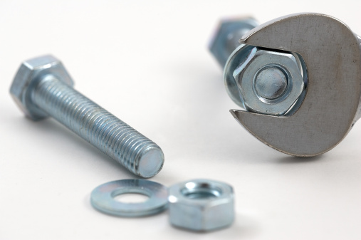 Spanner with galvanised nuts and bolts