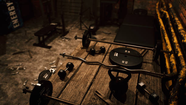 Workout equipment stock photo