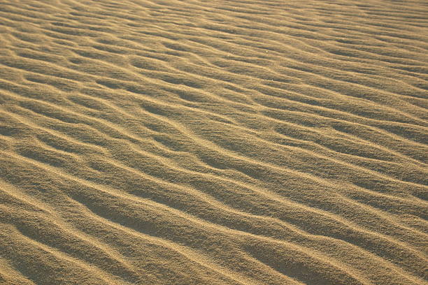 Pattern of sand ripples in White Desert, Egypt stock photo