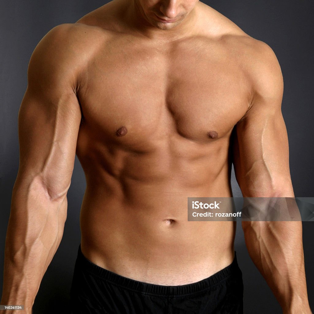 Männer-Körper - Lizenzfrei Anaerobes Training Stock-Foto