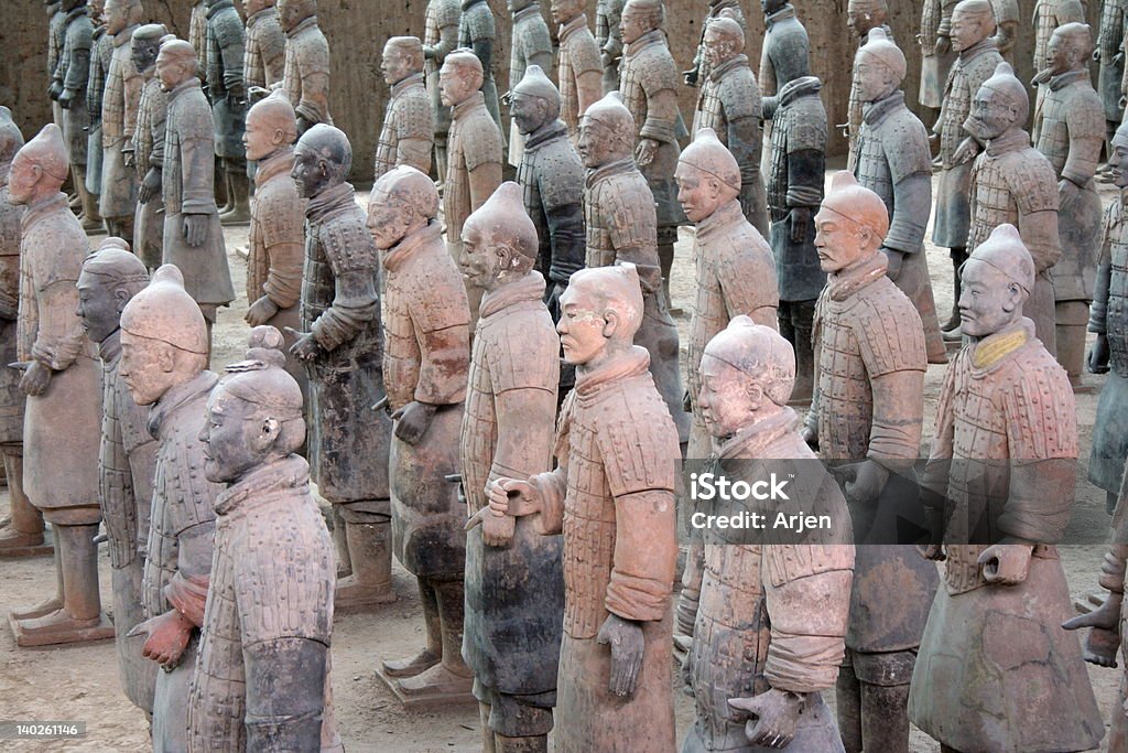 Exército de Terracota - Foto de stock de Cerâmica de Terracota royalty-free