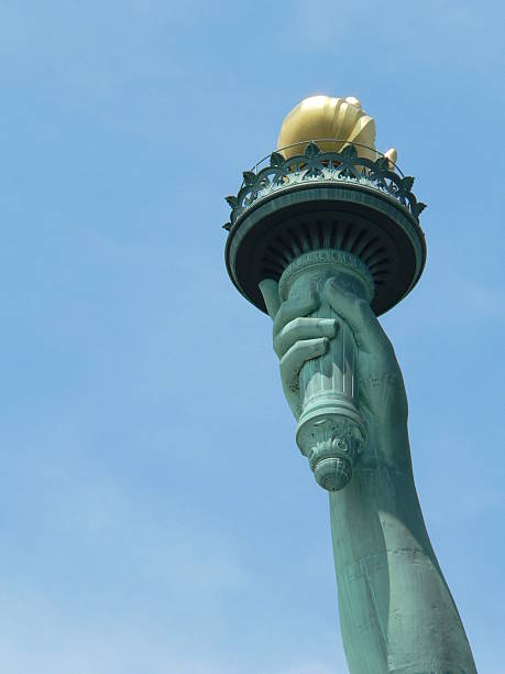 Liberty statue torch stock photo