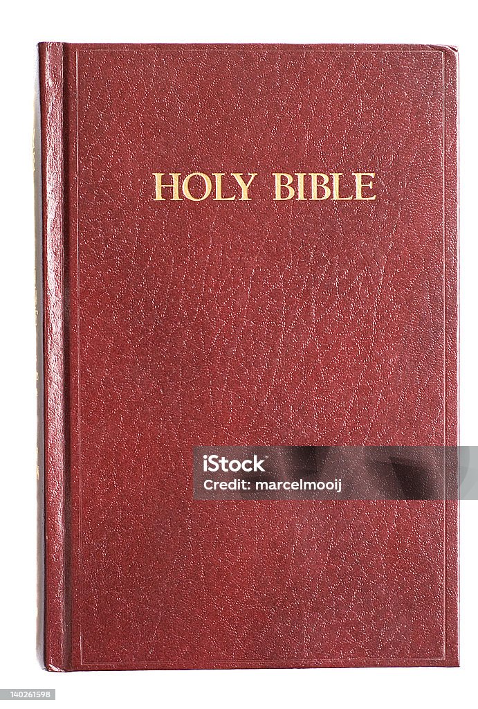 Holy Bible Front of the Holy Bible. On white background. Bible Stock Photo