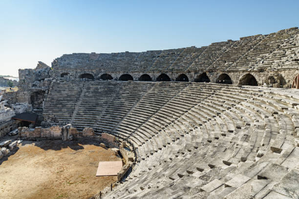 istock View of the ancient theatre in Side, Turkey 1402617174