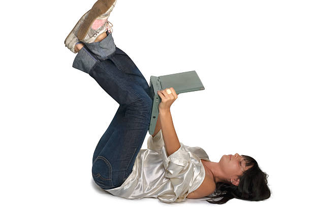 istock Young girl and laptop 140261724