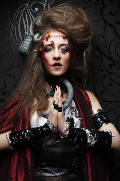 istock Young woman with creative make up. 1402618403