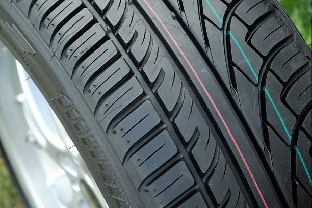 New tire tread stock photo