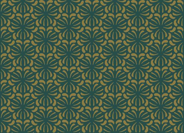 Vintage ethnic flower surface pattern design Illustration vintage color ethnic flower shape seamless background. Surface pattern design. Use for fabric, textile, interior decoration elements, upholstery, wrapping. chinese tapestry stock illustrations