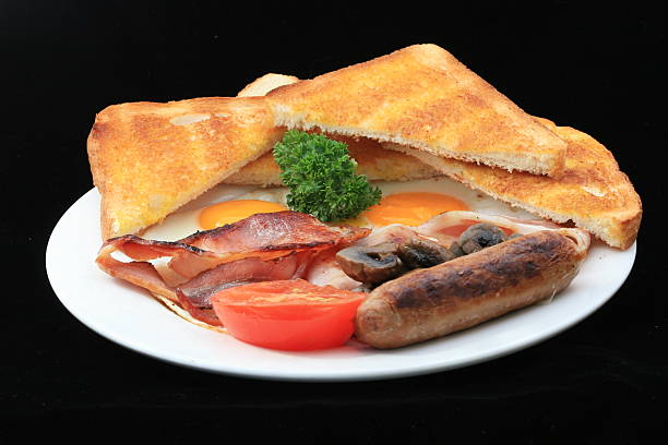 full breakfast stock photo