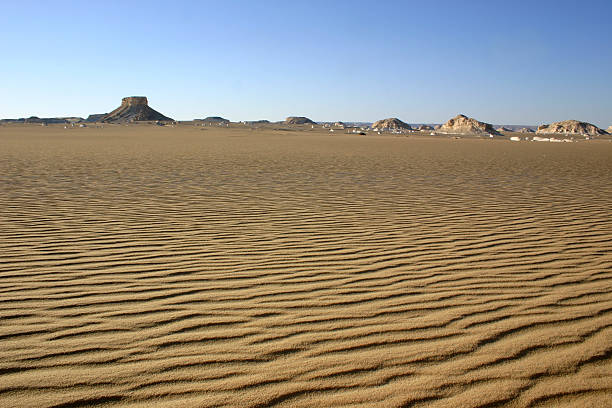 Sand ripples all the way stock photo