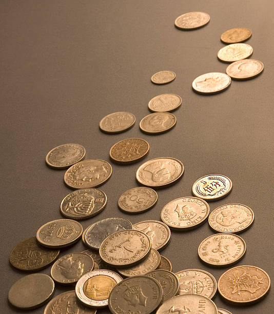International Coins stock photo