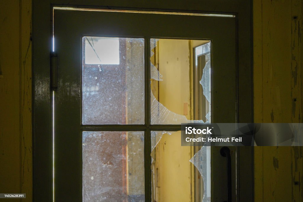 Mashed Window Broken Smashed Window Glass Stock Photo - Download Image Now ...