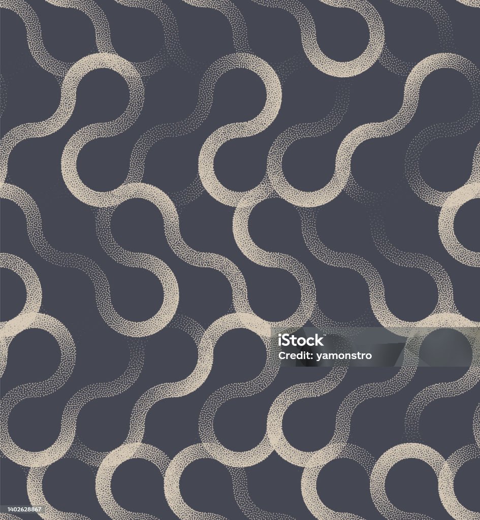 Curved Line Rounded Curved Intertwined Rounded Lines Seamless Pattern Vector Art Abstract ...