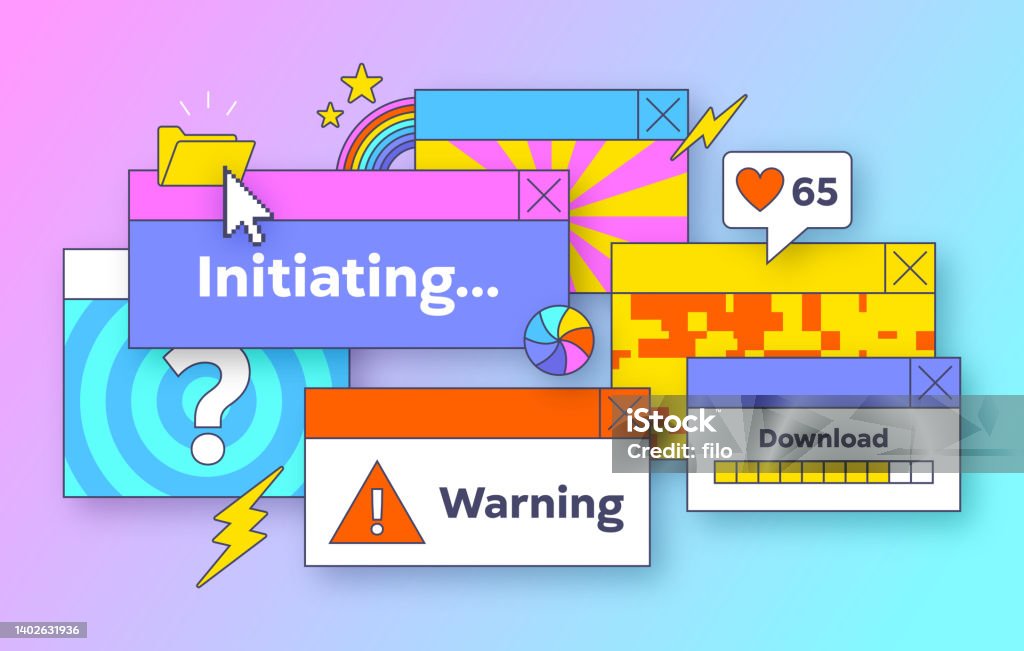 Retro Windows Interface Abstract Estetic Computer User Interface Dialog Window - vector de stoc Stil retro fără redevențe Retro Windows Interface Abstract Estetic Computer User Interface Dialog Window - vector de stoc Stil retro fără redevențe