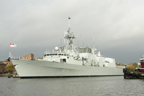 Canadian naval vessel in Baltimore Harbor for a rest.  This is the largest vessel in their navy.