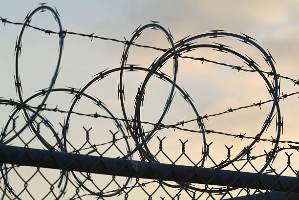 istock security razor and barbed wire fence short DOF 140263682