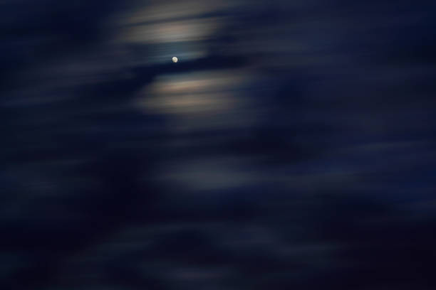 Night sky over the Bavarian Forest in a mountainous landscape