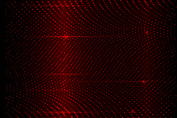 istock Small shiny mosaic of red tint on black design 1402647416