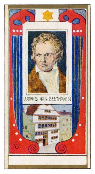 istock Ludwig van Beethoven compose portrait Art Nouveau illustration 1402647984