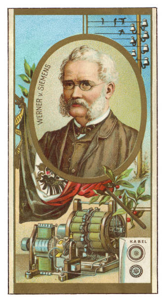 istock Werner von Siemens inventor portrait Art nouveau illustration 1402647991