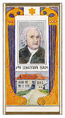 istock Johann Sebastian Bach compose portrait Art Nouveau illustration 1402648006