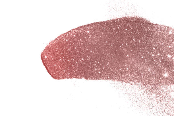 istock Rose gold glitter on white background 1402650069