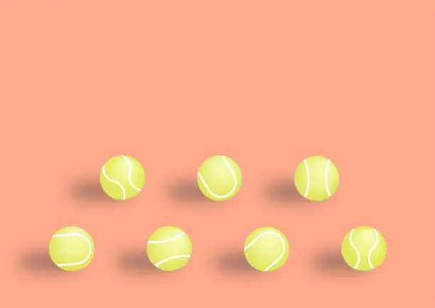 Vector illustration of Tennis ball background