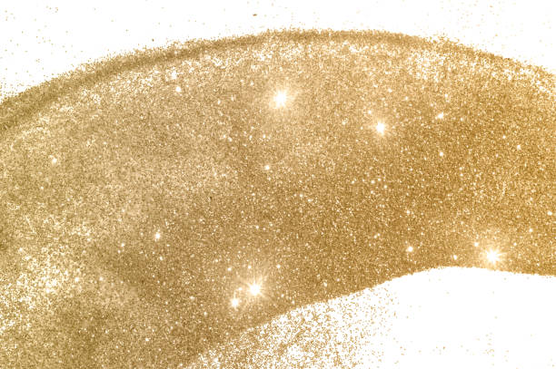 istock Background with gold glitter on white background 1402652033