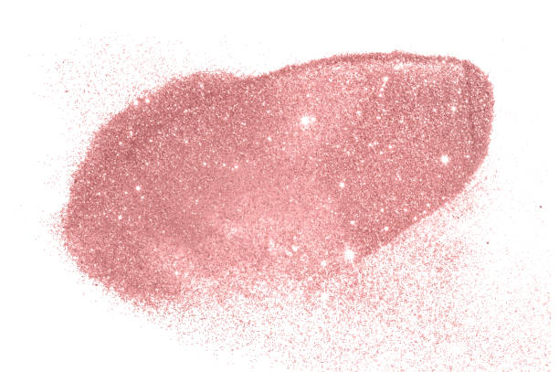 istock Rose gold glitter on white background 1402652220