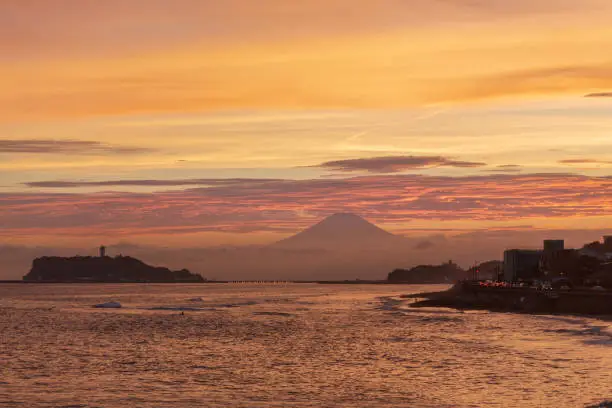 Sunset from Kamakura Mt. Fuji