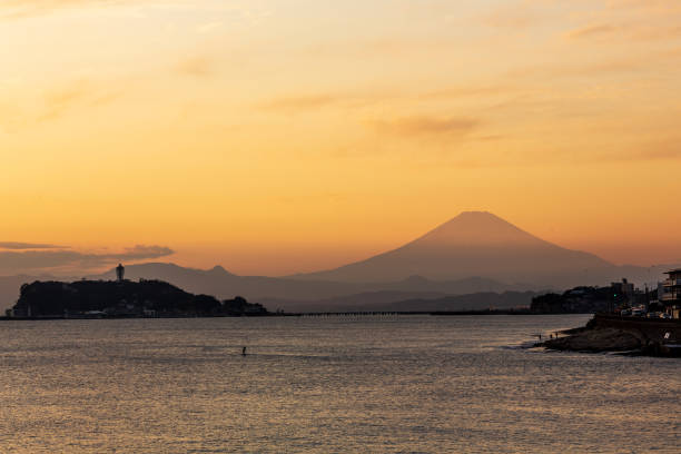 istock Sunset from Kamakura Mt. Fuji 1402653581