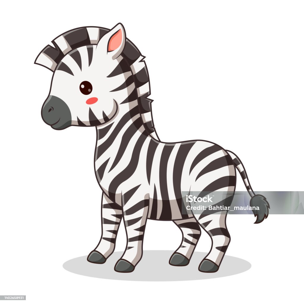 Cartoon Zebra Isolated On White Background Zebra Mascot Cartoon Character  Animal Icon Concept White Isolated Flat Cartoon Style Suitable For Web  Landing Page Banner Flyer Sticker Card Stock Illustration - Download Image