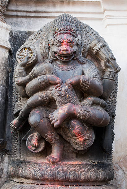 Hindu God, Katmandu, Nepal stock photo