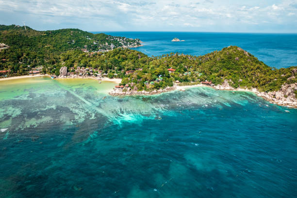 istock tropical island and sea view form above 1402660912