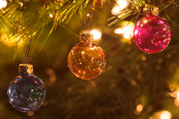 Red, Yellow and Blue Ornaments stock photo