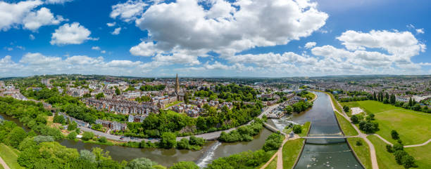 Panorama across Exeter stock photo