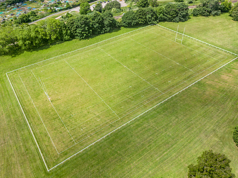 Aerial view of a Rugby Pitch